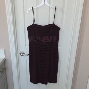 Anne Klein Strapless Plum Dress